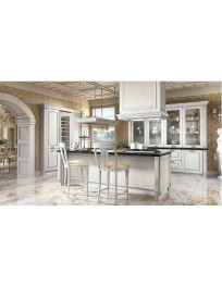 CUCINA ANGOLARE BIANCO ARGENTO