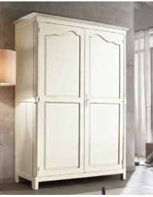 ARMADIO CLASSICO  2  ANTE LACCATO AVORIO SUL VERDE CHIARO