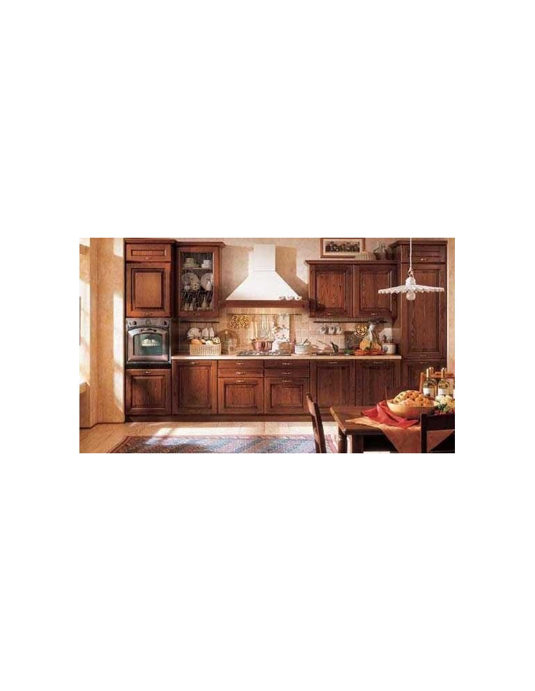 CUCINA ANTA IN CASTAGNO MASSICCIO CAPPA A CAMINO