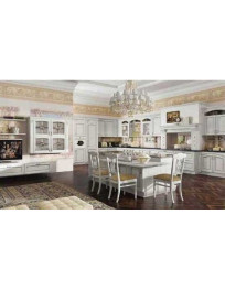 CUCINA ANGOLARE BIANCO ARGENTO