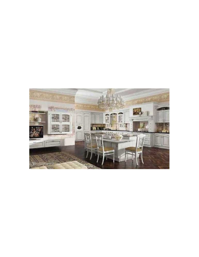 CUCINA ANGOLARE BIANCO ARGENTO