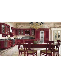 CUCINA ANGOLARE ROSSO ORO