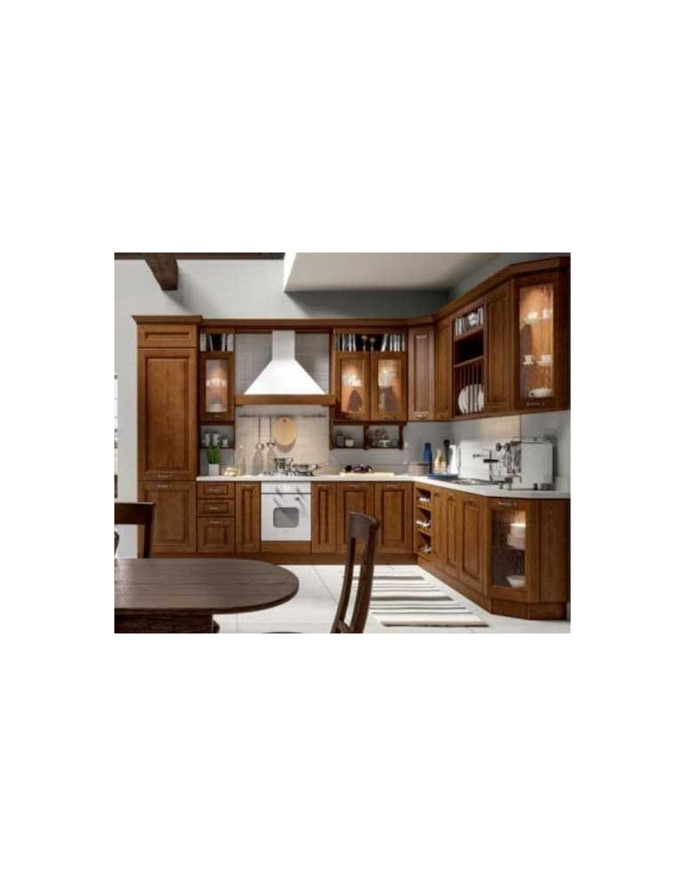 CUCINA ANTA IN CASTAGNO MASSICCIO ANGOLARE