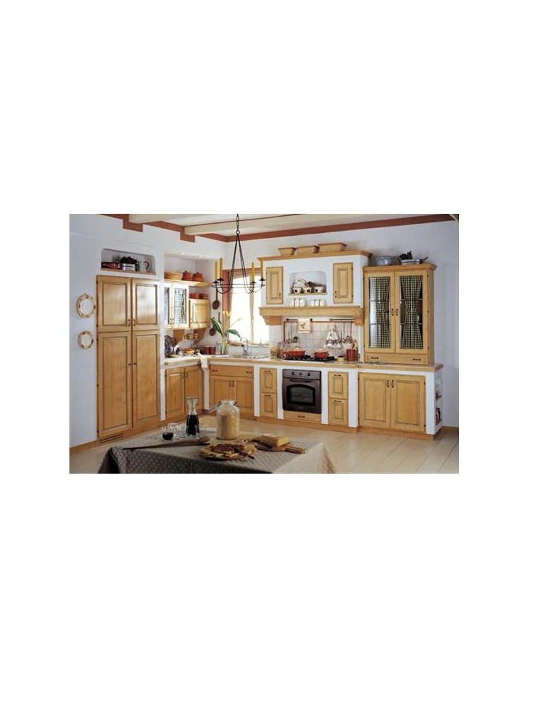 CUCINA IN MURATURA SU MISURA IN ROVERE