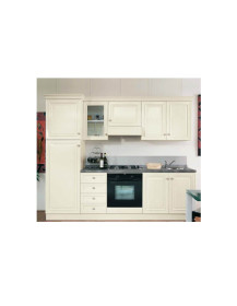 CUCINA LACCATA AVORIO CON PANNELLI PIATTA BANDA