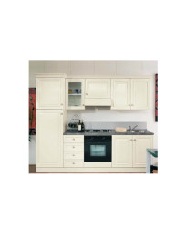 CUCINA LACCATA AVORIO CON PANNELLI PIATTA BANDA