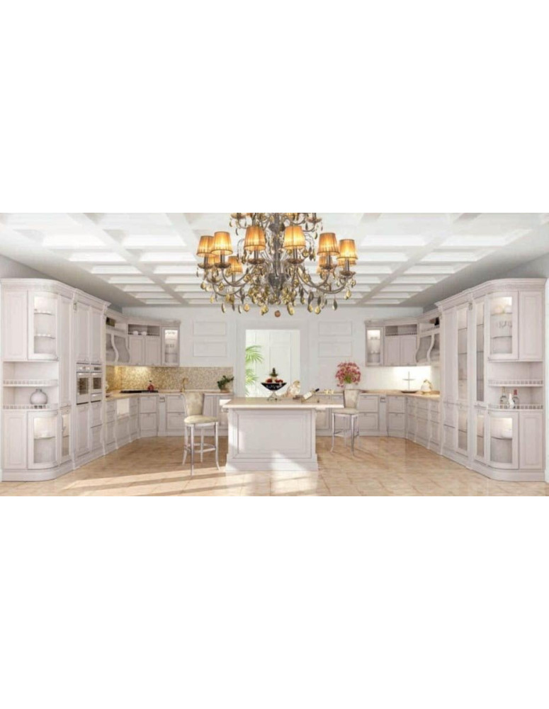 CUCINA A DUE ANGOLI CON PENISOLA CENTRALE