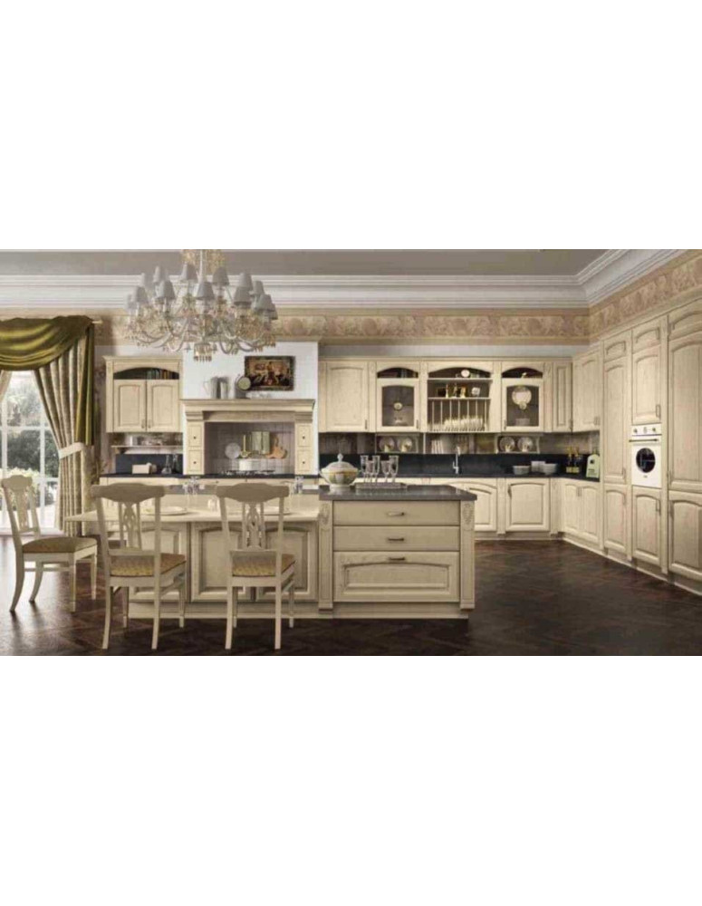 CUCINA ANGOLARE FRASSINO AVORIO DECAPE