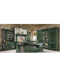 CUCINA ANGOLARE FRASSINO VERDE ARGENTO