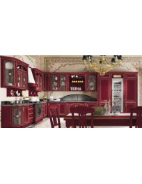 CUCINA ANGOLARE FRASSINO DECAPE ROSSO ORO