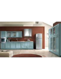 CUCINA 2 PARETI ANTA LEGNO AZZURRA
