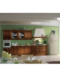 CUCINA FRASSINO AVORIO E FRASSINO SCURO MASSICCIO