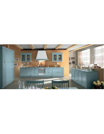 CUCINA IN FRASSINO AZZURRO 3 PARETI