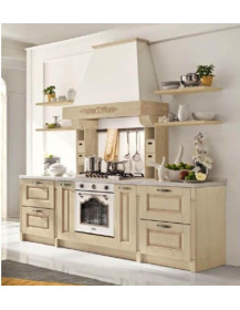 CUCINA CON CAPPA E MENSOLE DECAPE’ SASSO