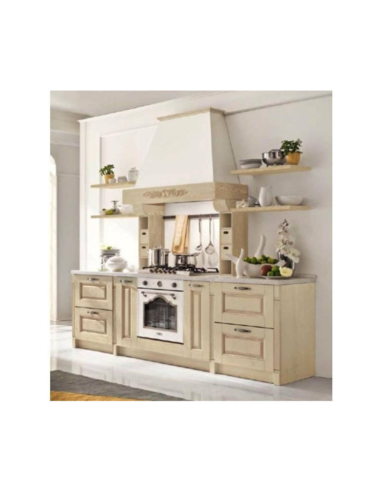 CUCINA CON CAPPA E MENSOLE DECAPE’ SASSO