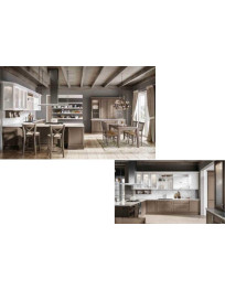 CUCINA CLASSICA FRASSINO DECAPE BIANCO E TORBA