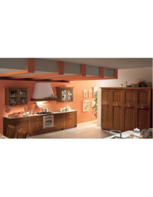 CUCINA A 2 PARETI FRASSINO SCURO