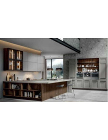 CUCINA ANGOLARE FRONTALI BICOLORE URBAN,MASTICE