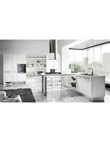 CUCINA FRONTALI COLOR CARTA E ANTE VETRO CRISTALL