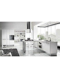 CUCINA FRONTALI COLOR CARTA E ANTE VETRO CRISTALL