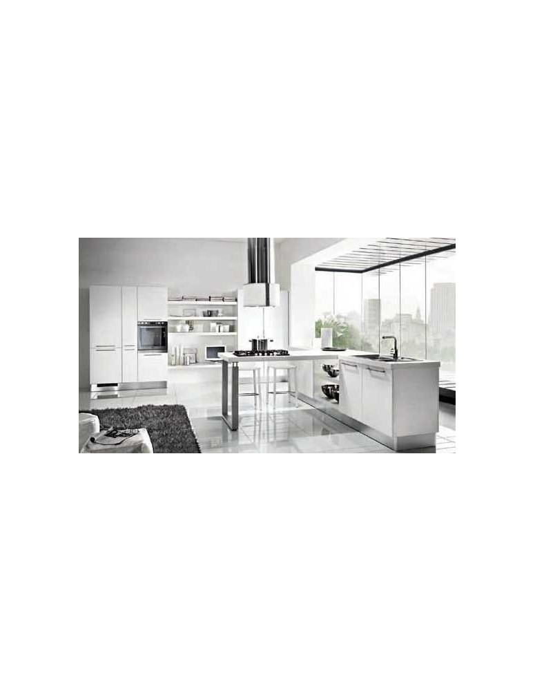 CUCINA FRONTALI COLOR CARTA E ANTE VETRO CRISTALL