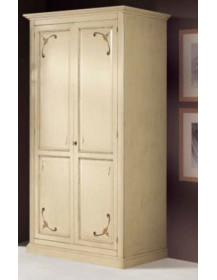 ARMADIO A DUE ANTE LACCATO E DECORATO