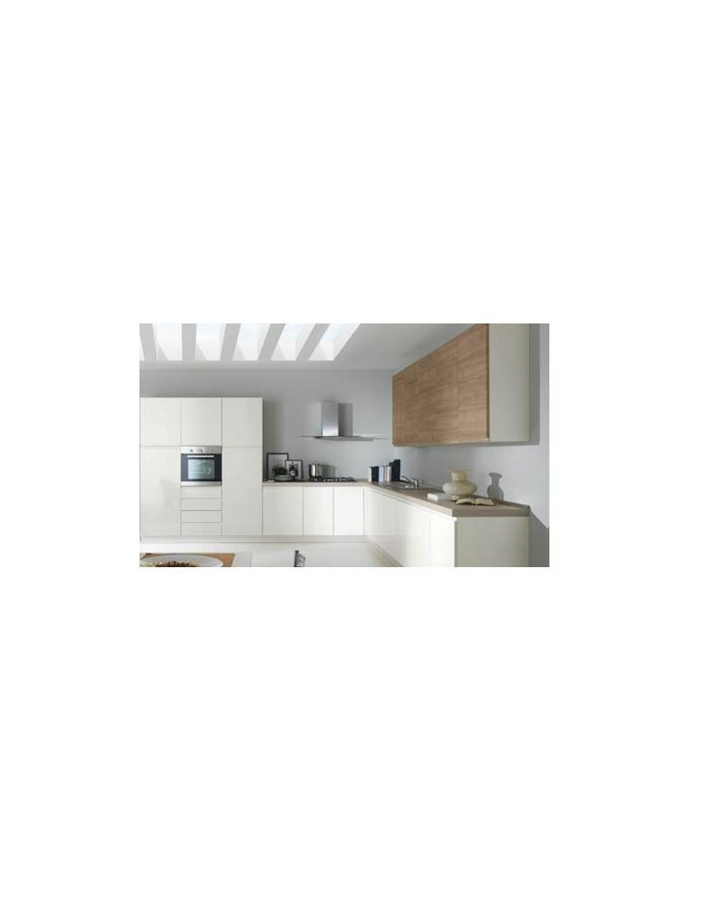 CUCINA BIANCO LUCIDO E TORTORA TRANCHE