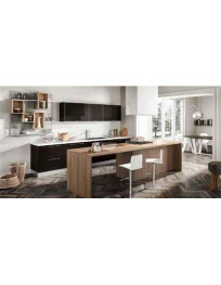 CUCINA CON PARETE SOGGIORNO