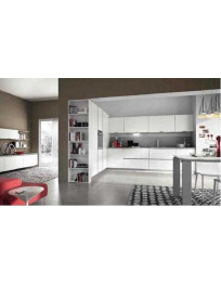 CUCINA MANIGLIA A SCOMPARSA ANGOLARE CON SOGGIORNO