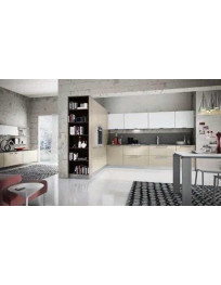 CUCINA A CESTONI ANGOLARE CON COLONNE