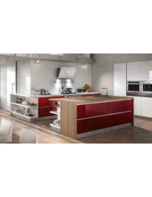 CUCINA BORDEAUX E BIANCO