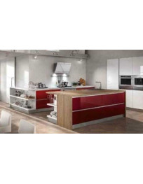 CUCINA BORDEAUX E BIANCO