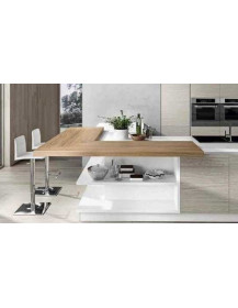 CUCINA TOP GHIACCIO E TAVOLATO OLMO