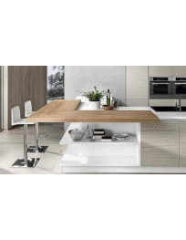 CUCINA TOP GHIACCIO E TAVOLATO OLMO