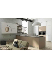 CUCINA ANGOLARE ANTE SETA E COLORI RAL
