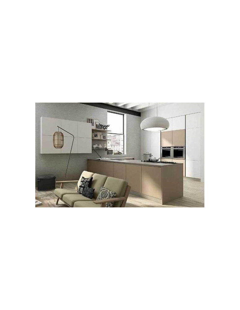 CUCINA ANGOLARE ANTE SETA E COLORI RAL