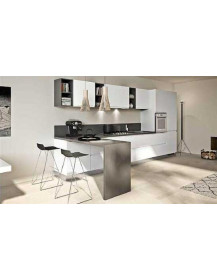 CUCINA ANTE BIANCHE TOP GRIGIO LONDRA