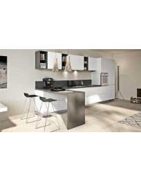 CUCINA ANTE BIANCHE TOP GRIGIO LONDRA