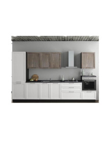 CUCINA COLORE TITANIO E BIANCO GESSO