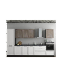 CUCINA COLORE TITANIO E BIANCO GESSO