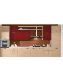 CUCINA COLORI ROVERE SBIANCATO E FRASSINO BORDEAUX