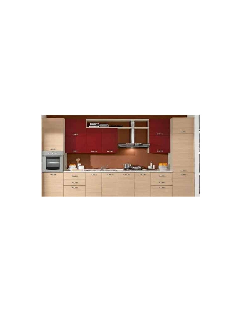 CUCINA COLORI ROVERE SBIANCATO E FRASSINO BORDEAUX