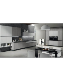 CUCINA COLORE FRASSINO CHAMPAGNE E BIANCO FRASSINO CON  TOP ANTRACITE