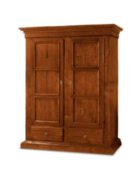 ARMADIO 2 ANTE CON DUE CASSETTI VERNICIATO