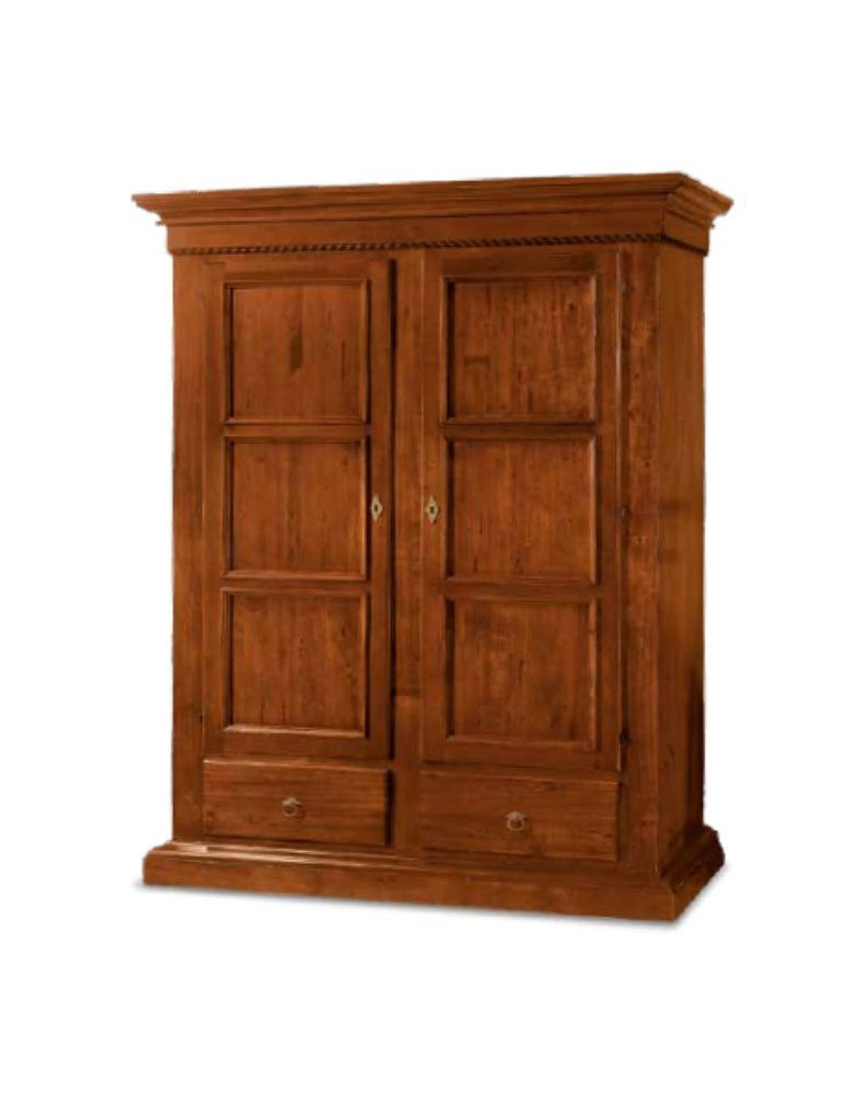 ARMADIO 2 ANTE CON DUE CASSETTI VERNICIATO