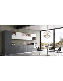 CUCINA CON ANTE PETROLIO E BIANCHE