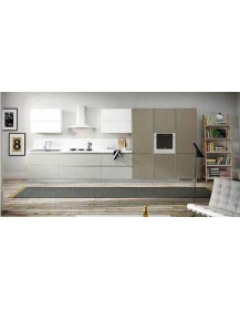 CUCINA LINEARE ANTE SETA BIANCO E COLORI RAL