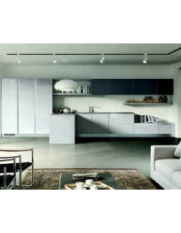 CUCINA PENISOLA ANGOLARE ANTE LACCATO LUCIDO COLOR RAL