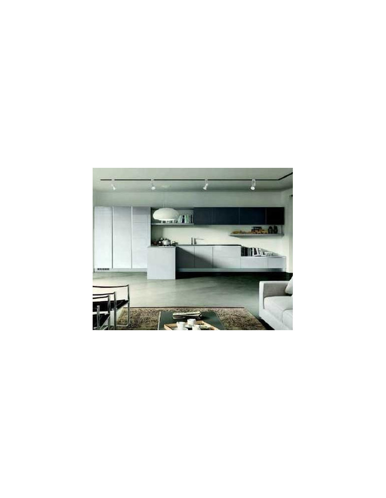 CUCINA PENISOLA ANGOLARE ANTE LACCATO LUCIDO COLOR RAL