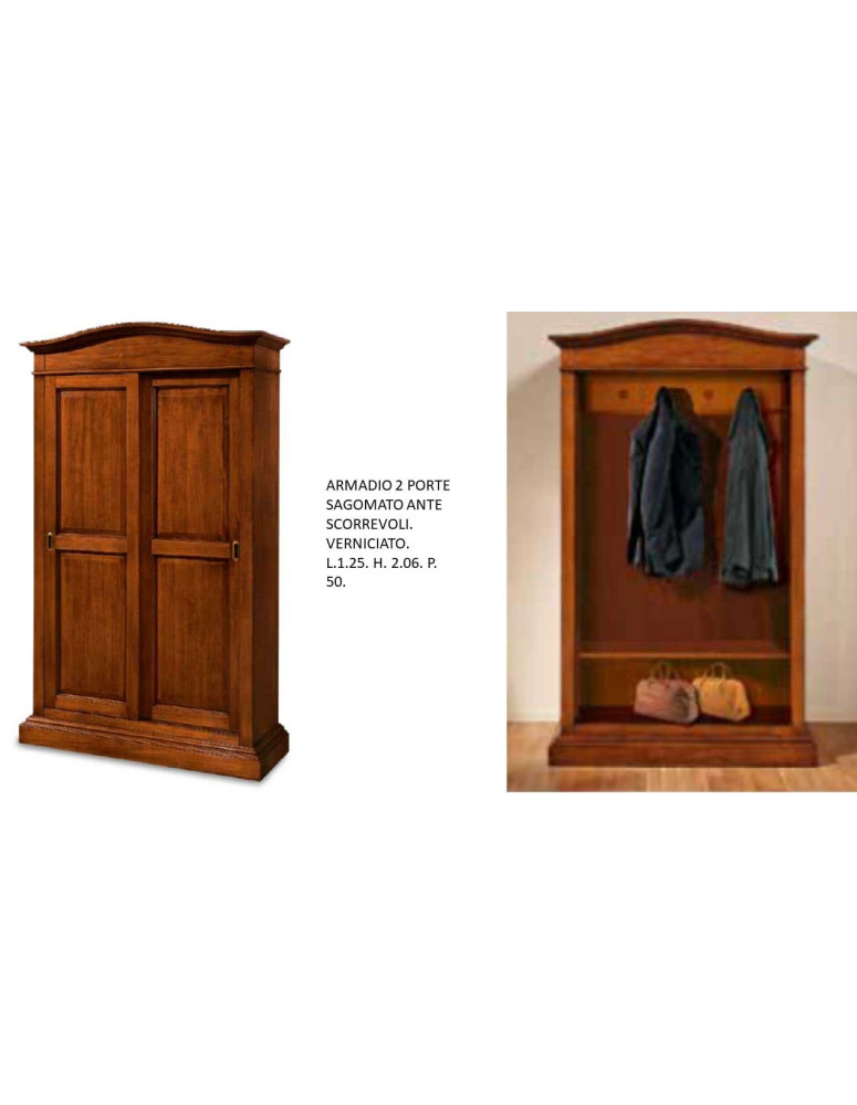 ARMADIO 2 PORTE SAGOMATO ANTE SCORREVOLI